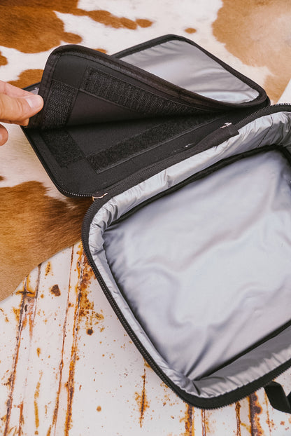 Cow Dogs Lunch Box in Saddle