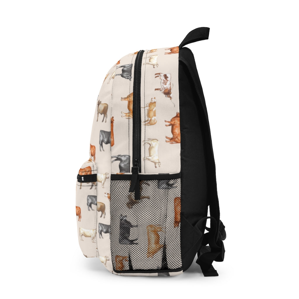 Beef Cows Backpack in Cream