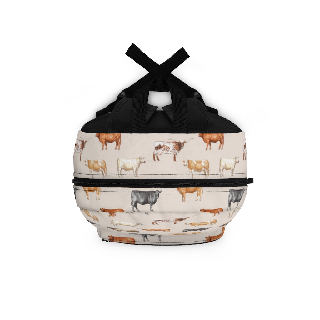 Beef Cows Backpack in Cream