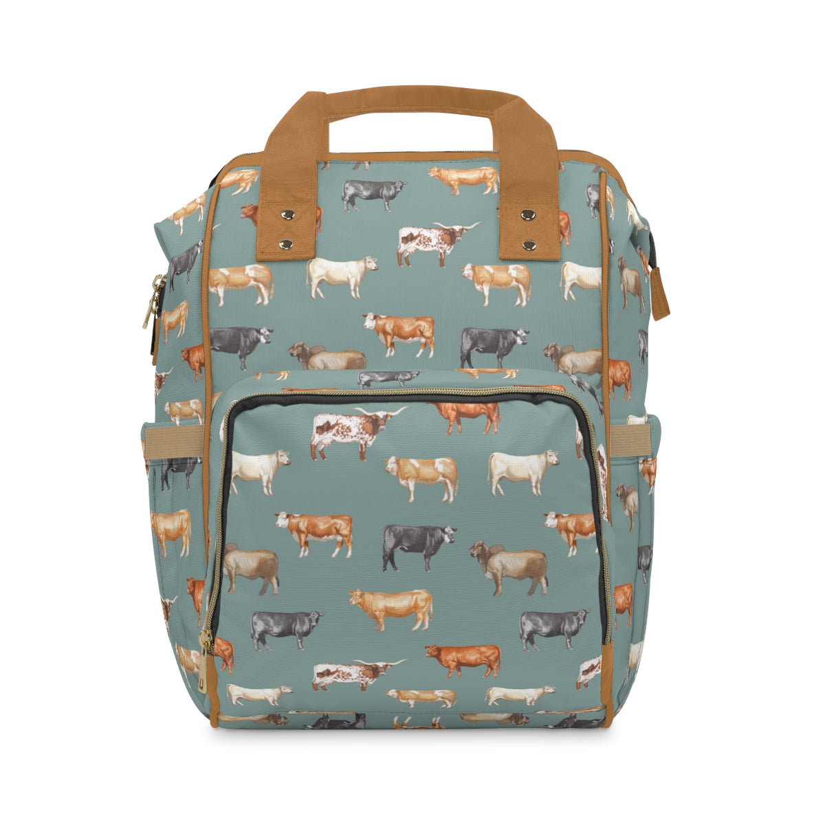Beef Cows Diaper Bag in Denim