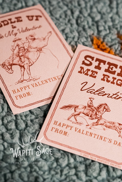 Rodeo Valentine Cards Digital Printable