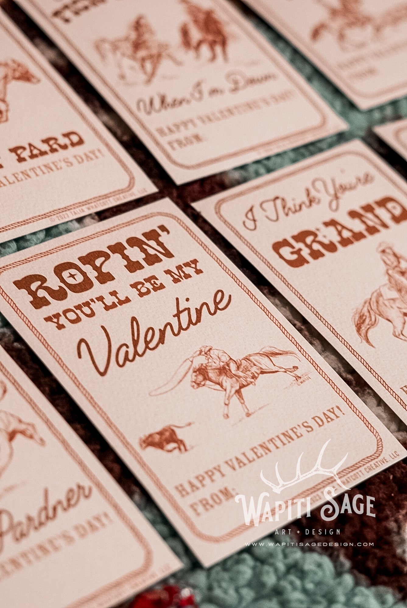 Rodeo Valentine Cards Digital Printable