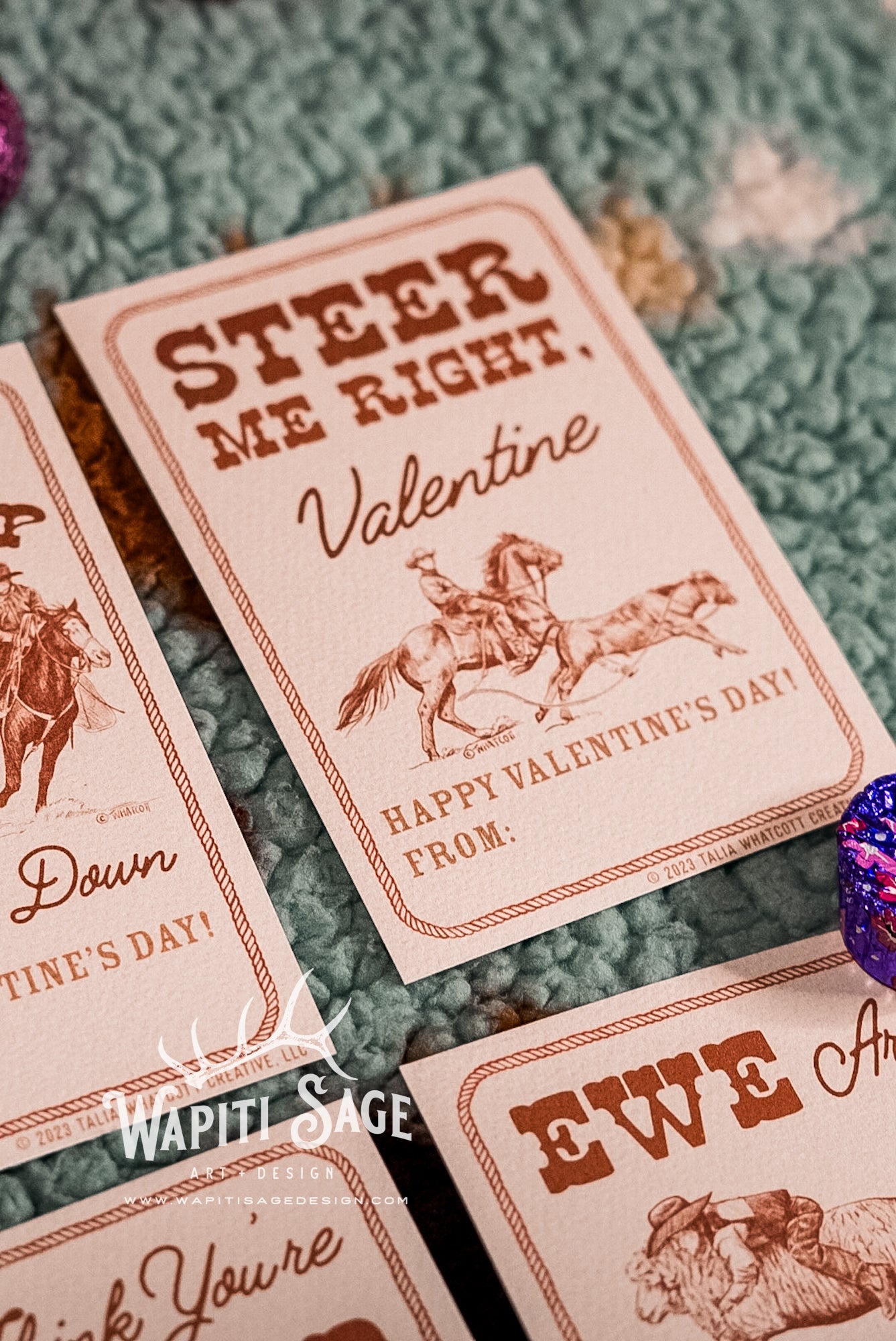 Rodeo Valentine Cards Digital Printable