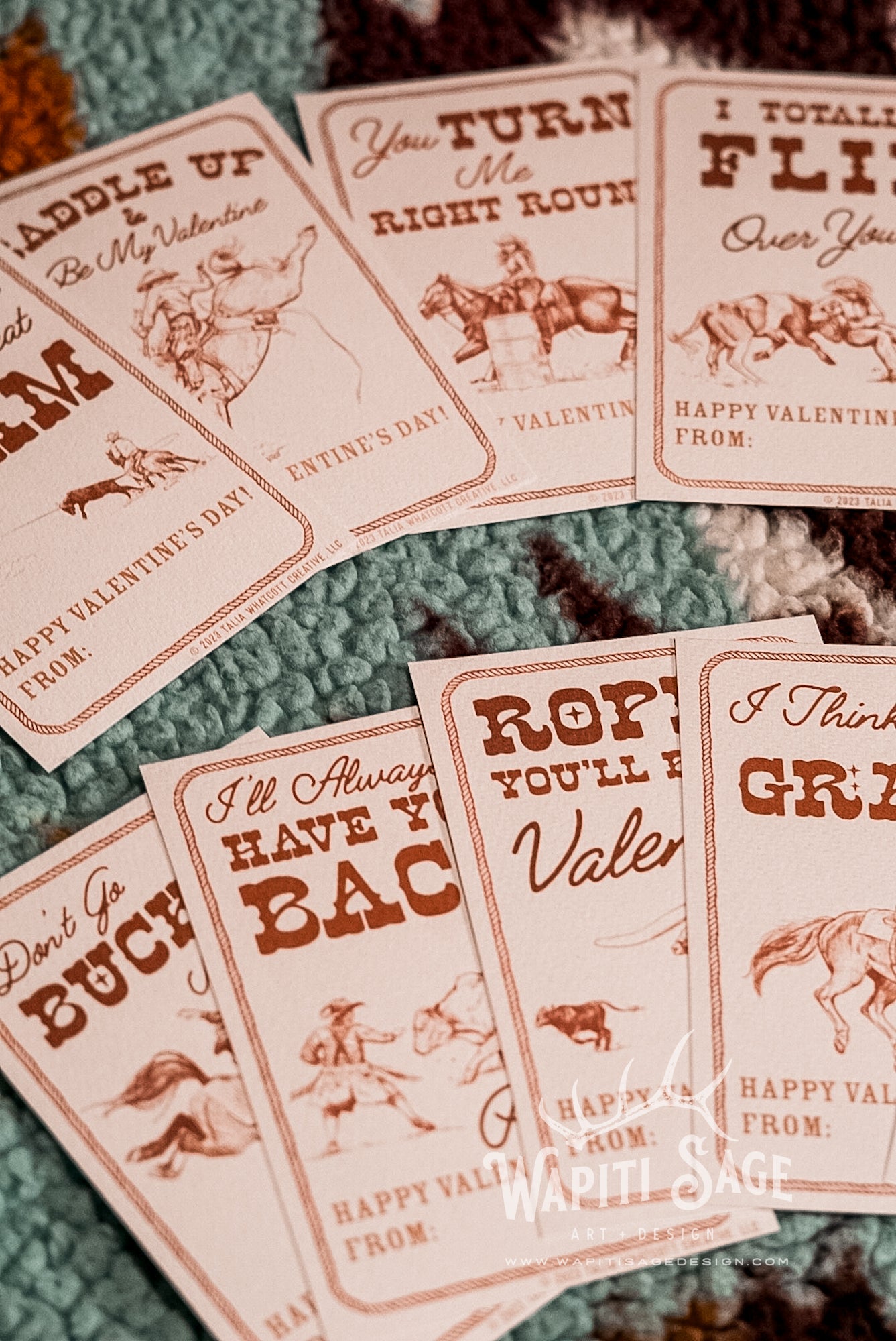 Rodeo Valentine Cards Digital Printable