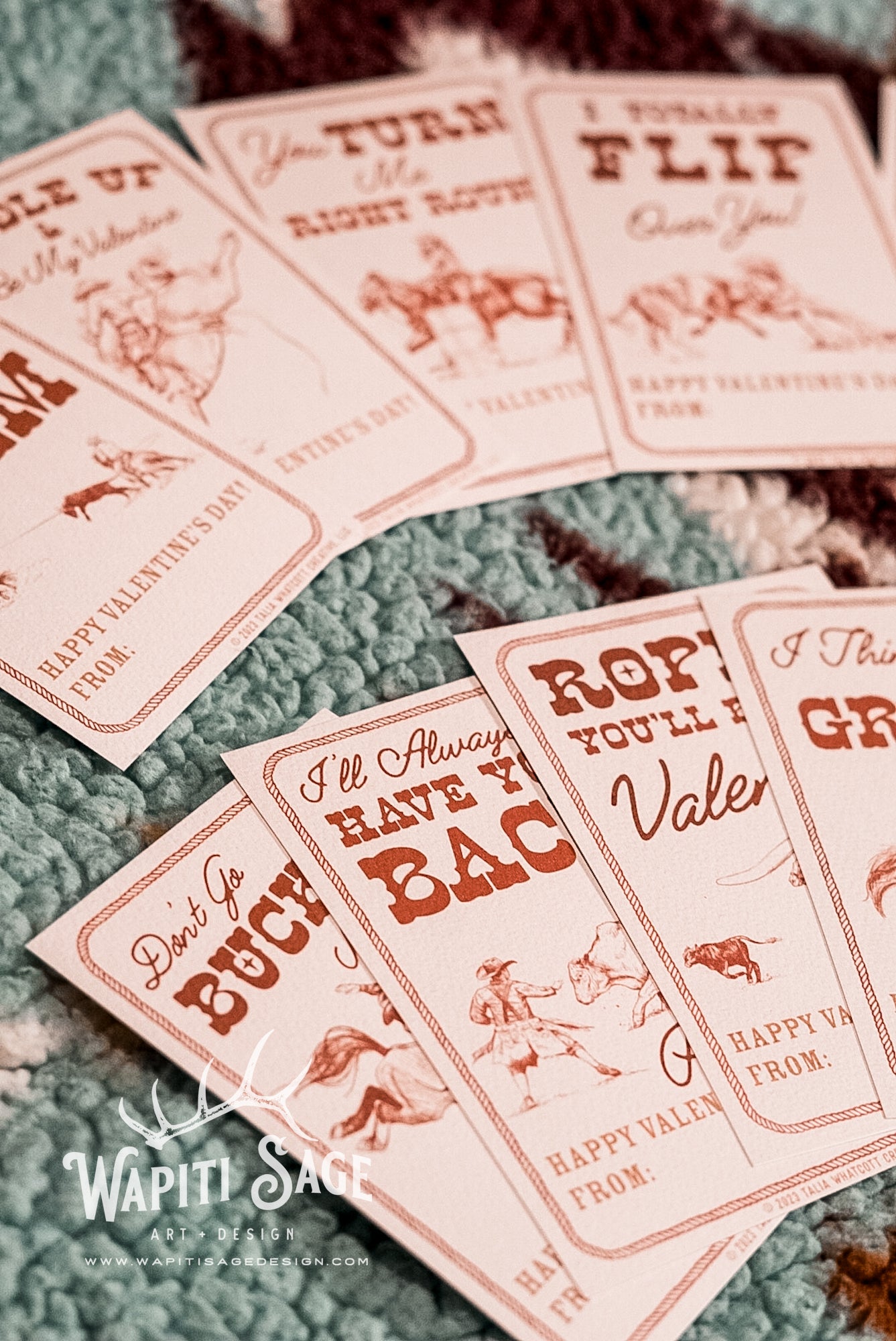 Rodeo Valentine Cards Digital Printable