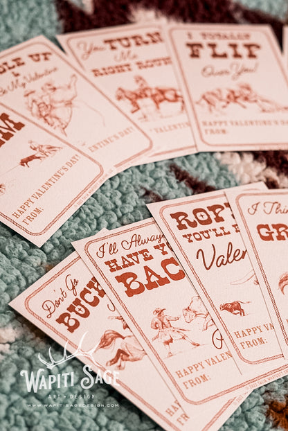 Rodeo Valentine Cards Digital Printable