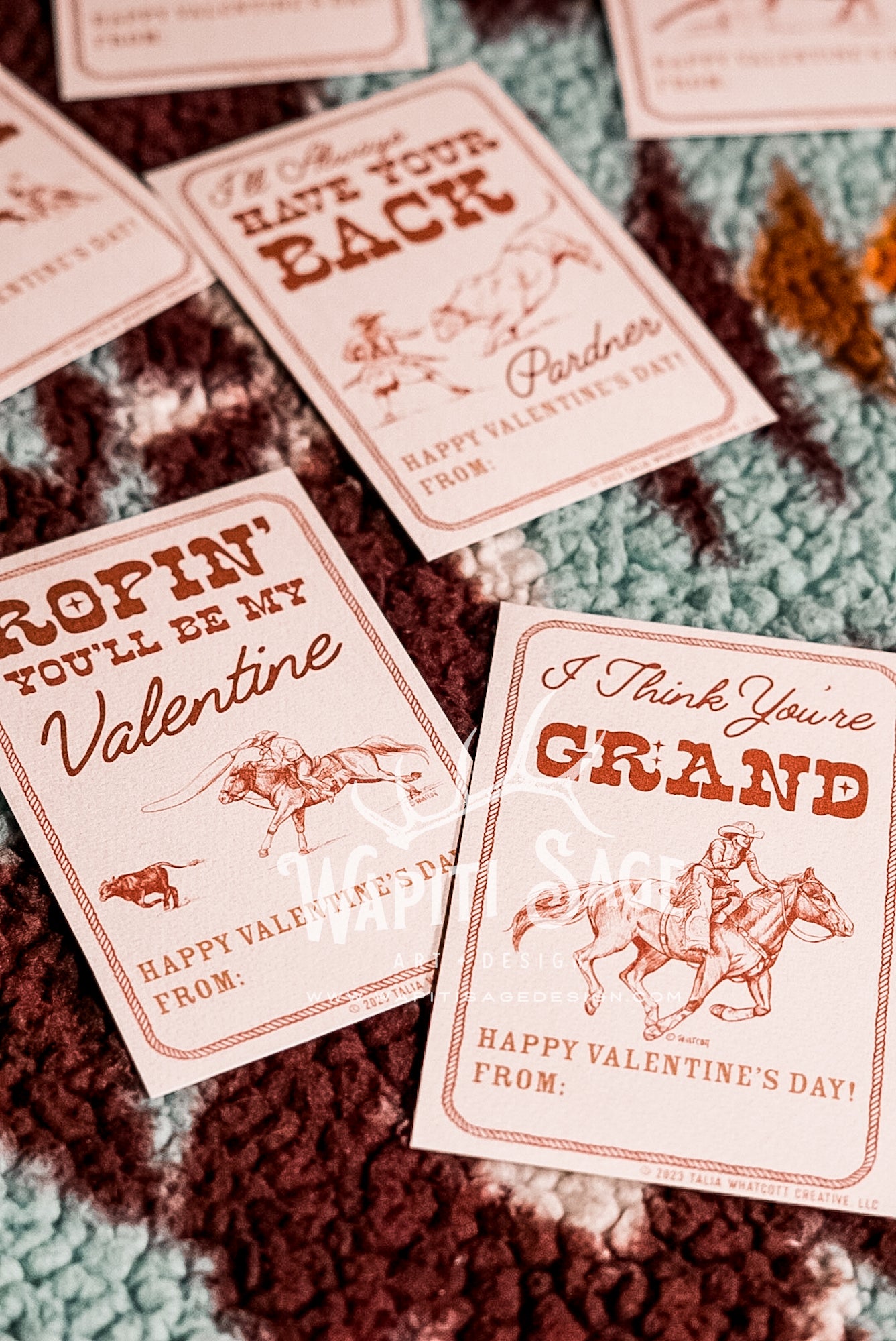 Rodeo Valentine Cards Digital Printable