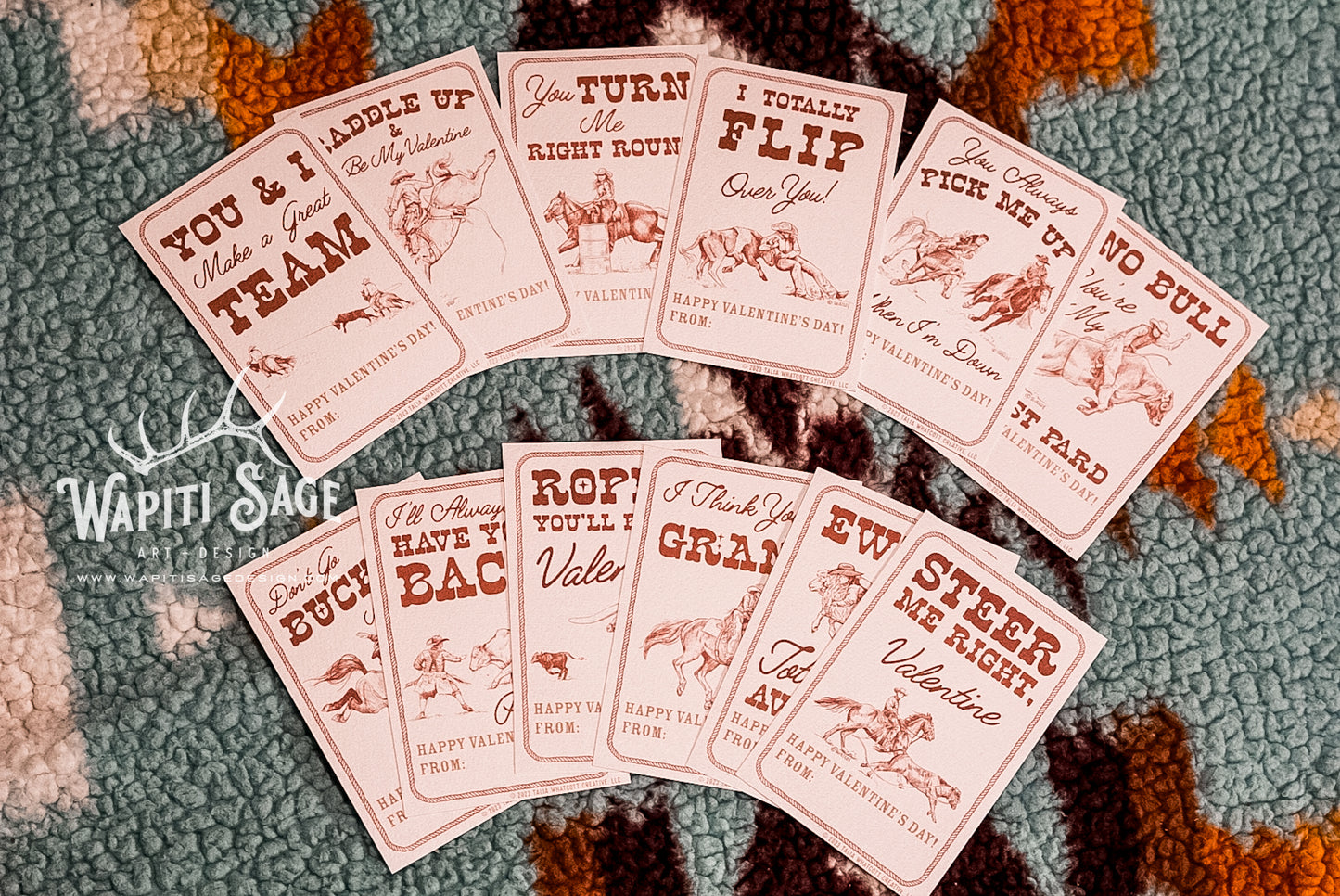 Rodeo Valentine Cards Digital Printable