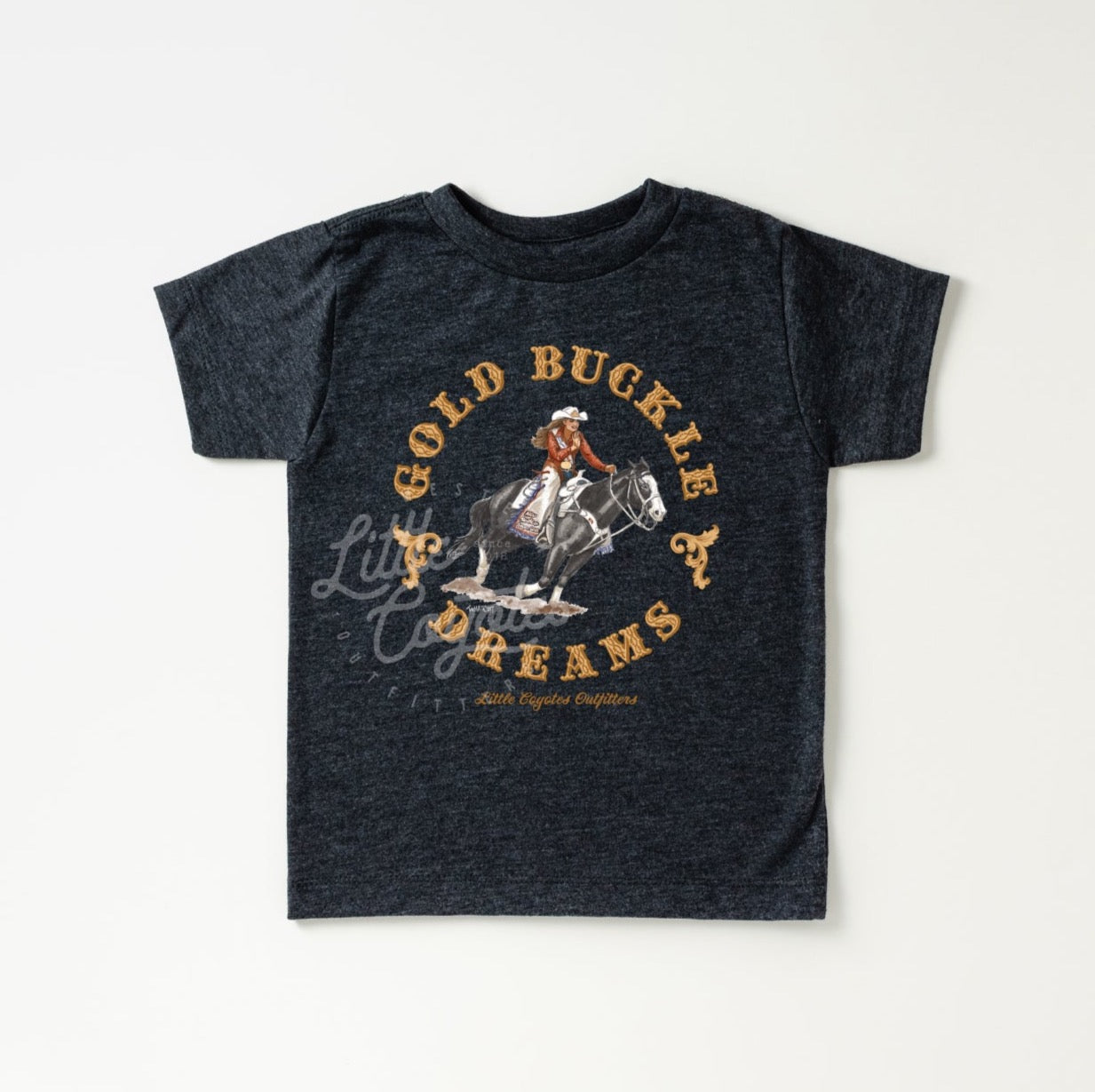Gold Buckle Dreams Rodeo Queen Kid's Tee