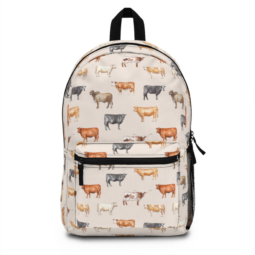 Beef Cows Backpack in Cream