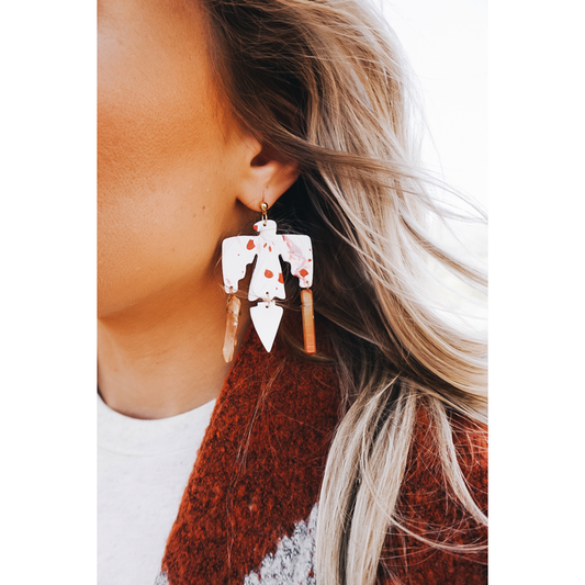 "Spirit of an Eagle" Clay Earrings