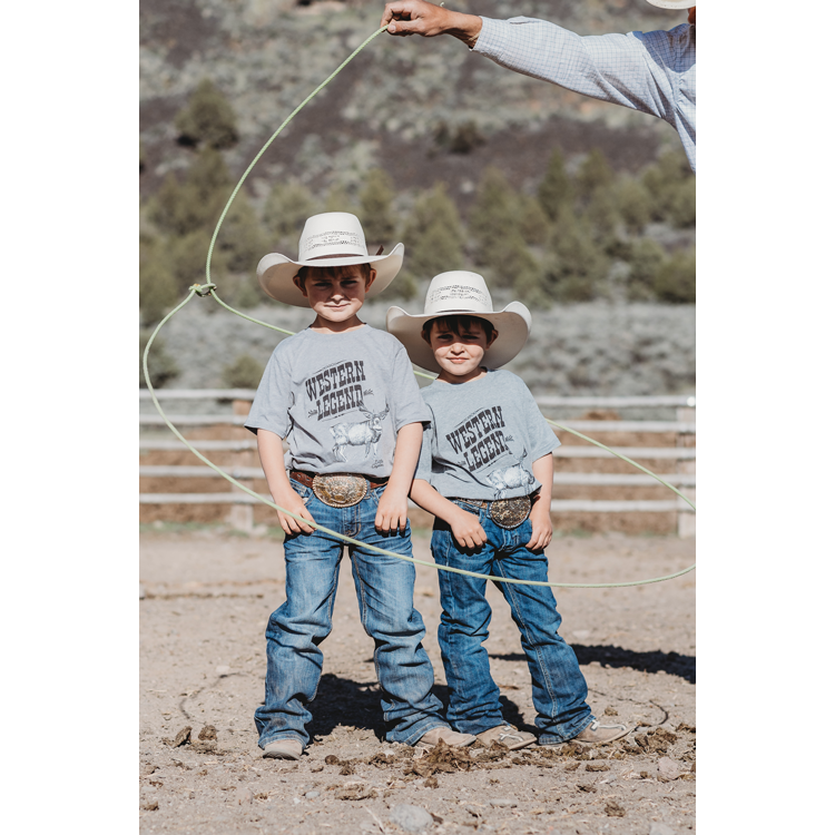 “Western Legend” Kids Graphic Tee in Heather