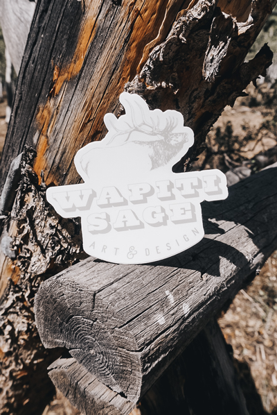 Wapiti Sage Design Elk Logo Sticker